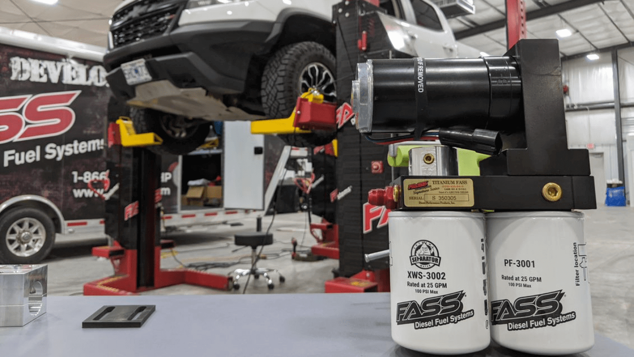 fass diesel fuel filter in a shop