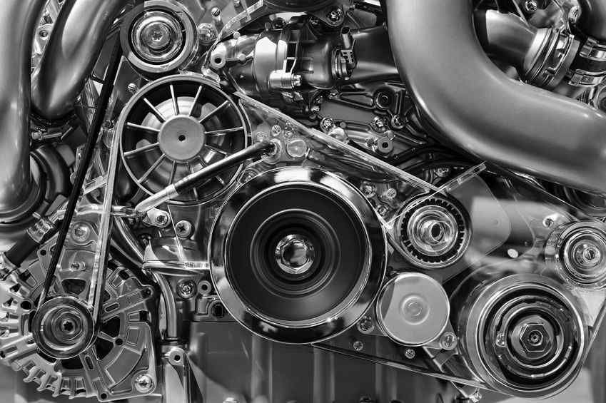 close up of an engine 