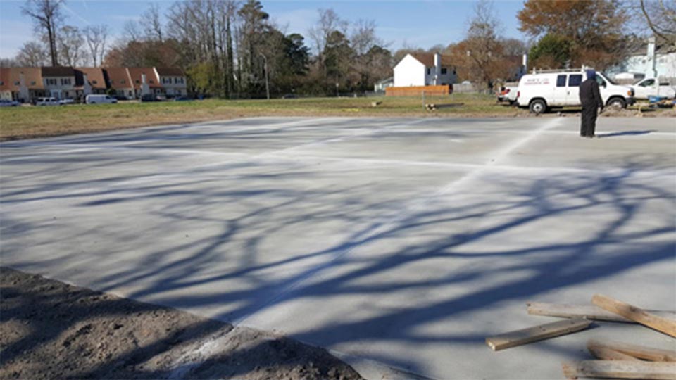 Basketball Court finishing - Commercial Concrete Service in Virginia Beach, VA