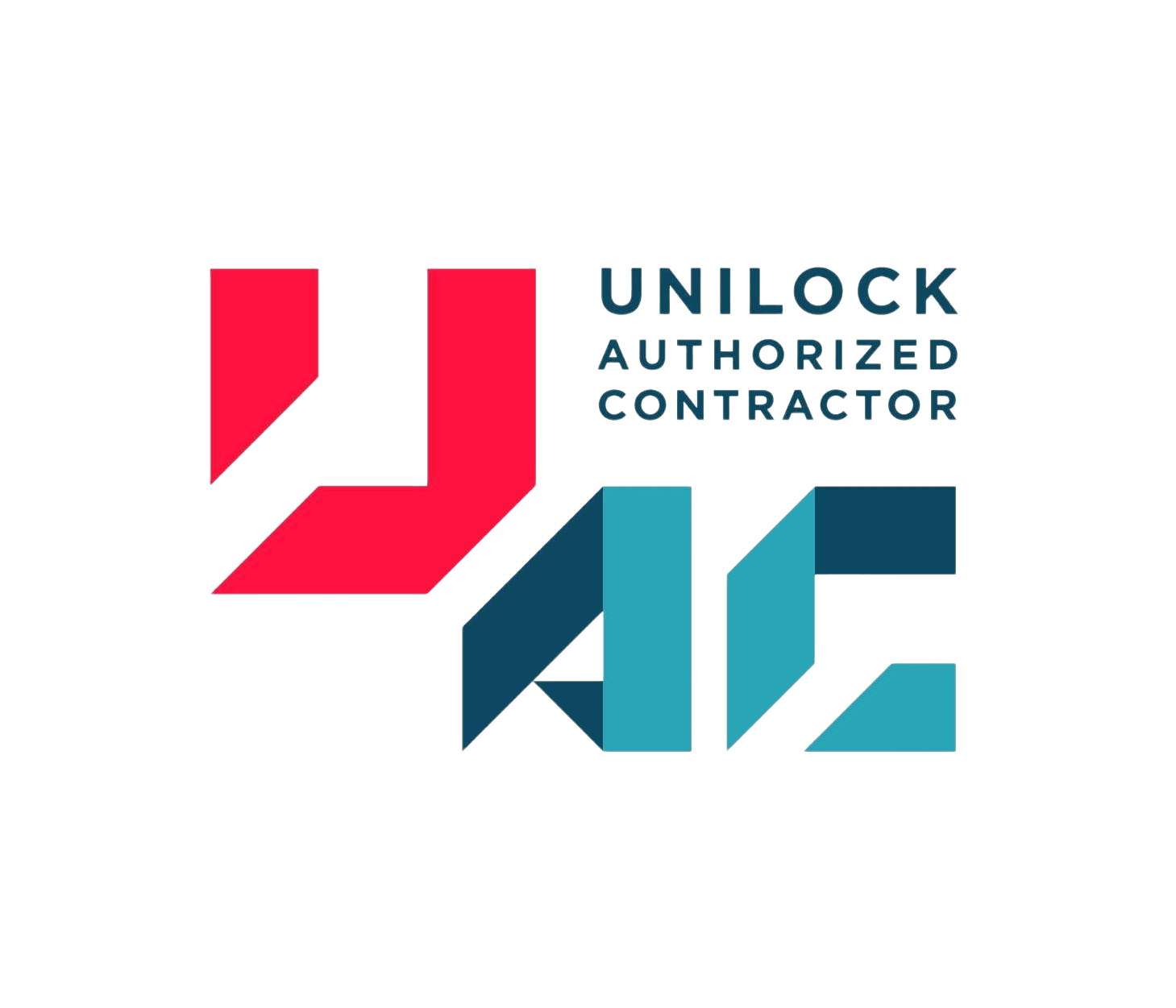 A logo for a company called unilock authorized contractor