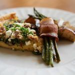 A yummy plate prepared by the catering team