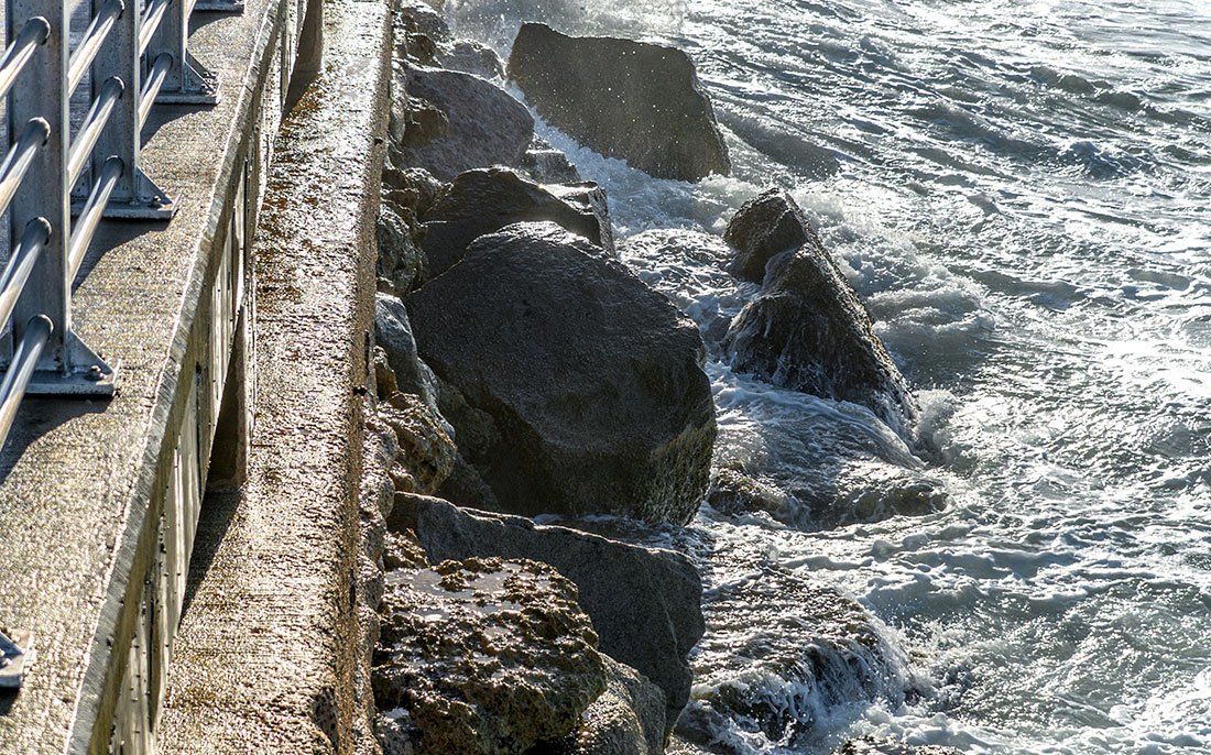 Seawall with Iron Railing — Saint Petersburg, FL — Reuben Clarson Consulting