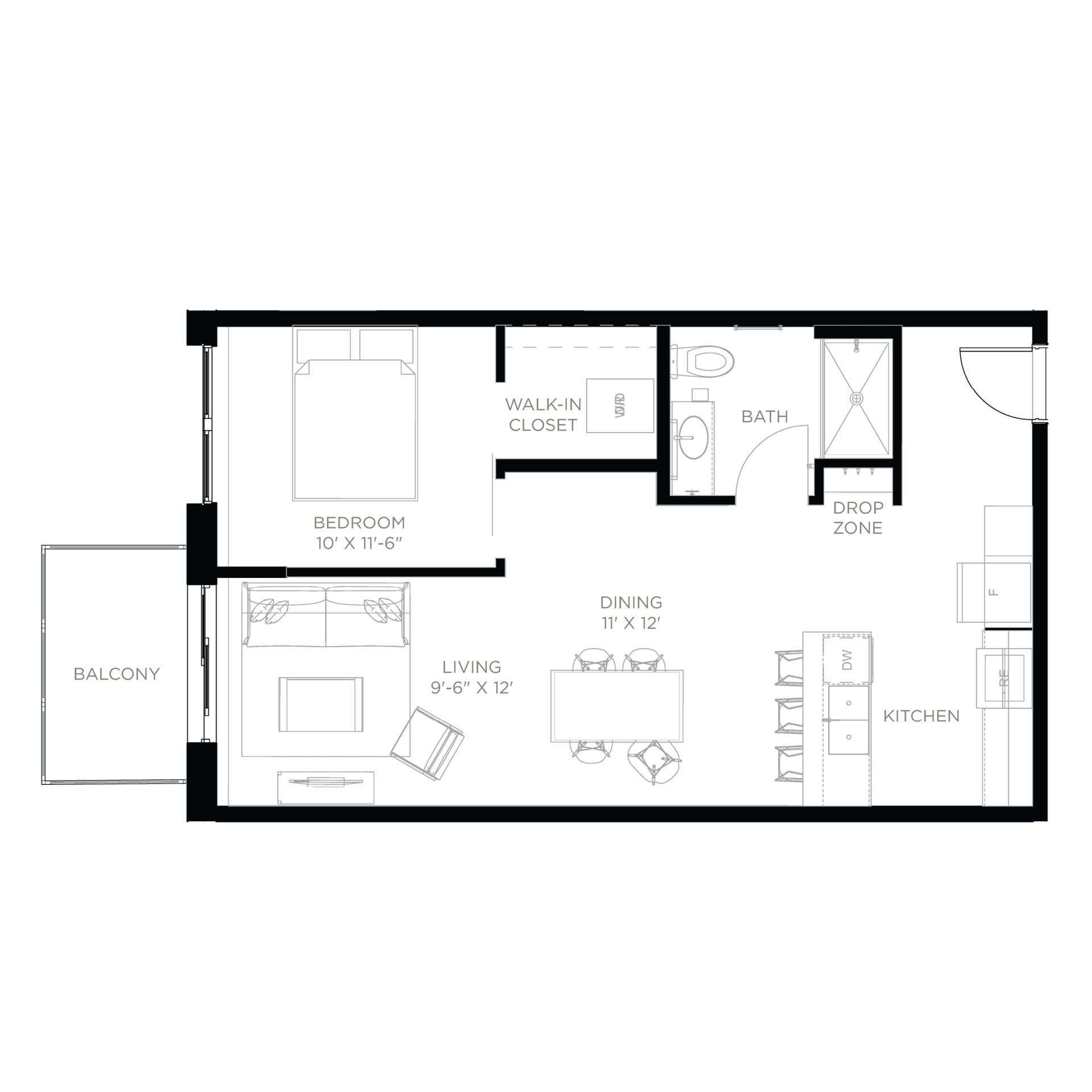 A4 Apartment Layout