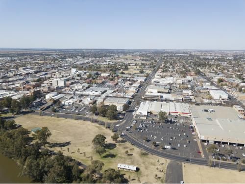 Aerial View of a City With a River — Peel Irrigation & Water Supplies in Narrabri, NSW