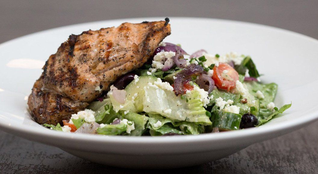 salmon salad  from Social Eatery Winston Churchill in Mississauga