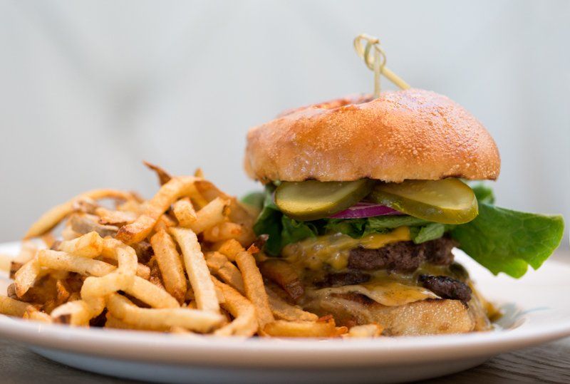 American CheeseBurger from Social Eatery Winston Churchill in Mississauga