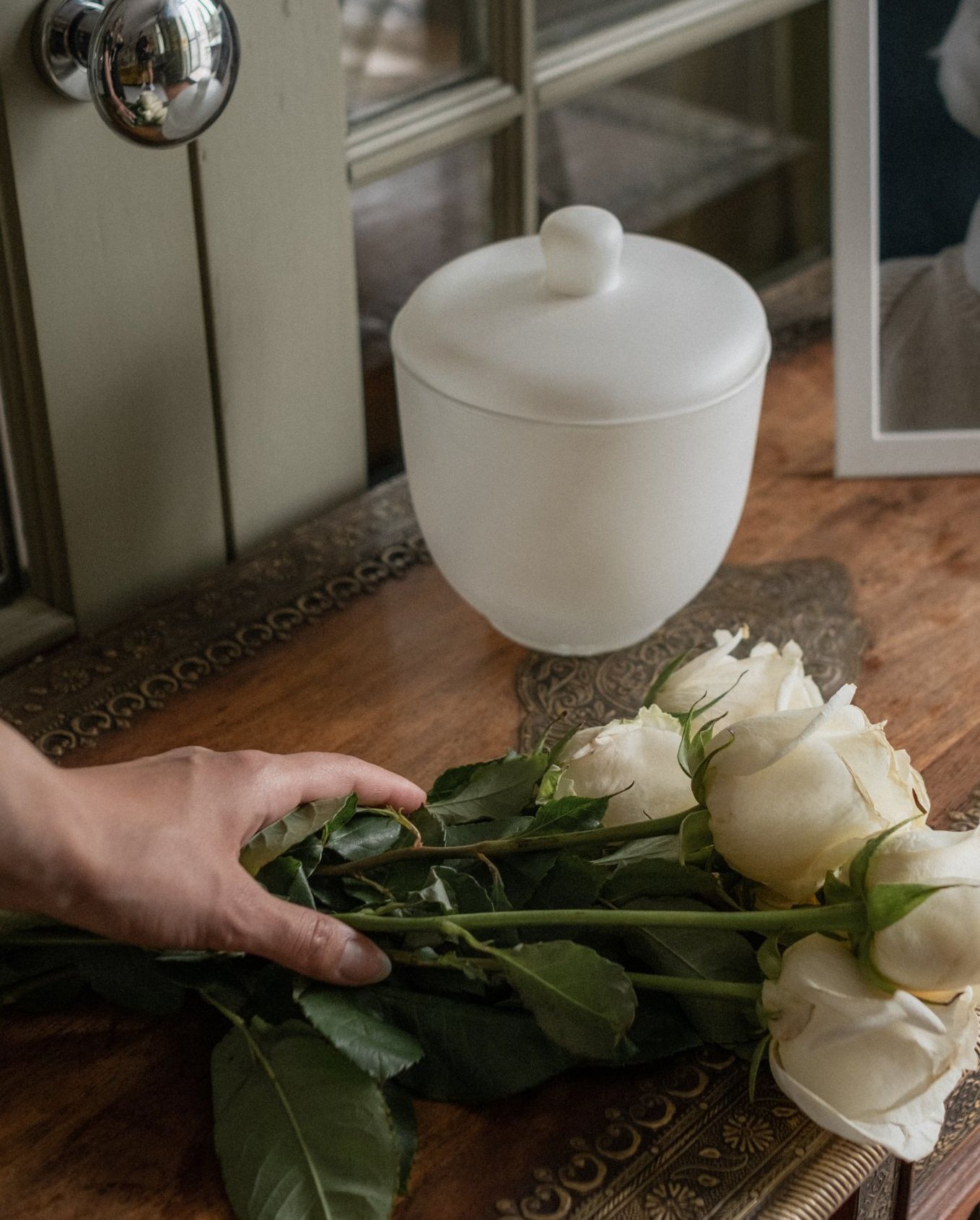 Cremation Urn and Flowers in West Seneca, NY