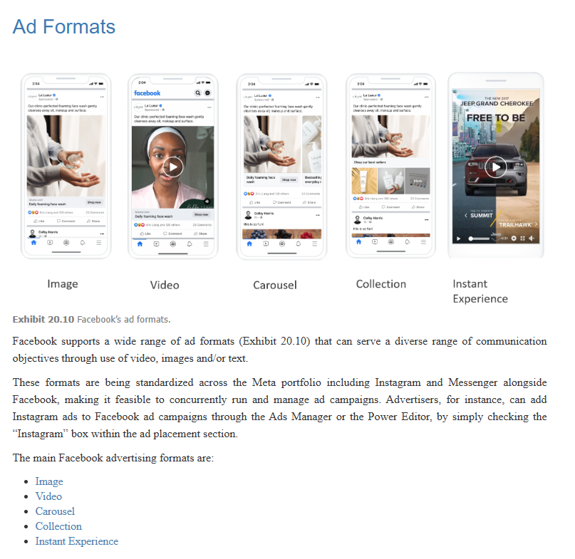 Ad Formats Made to Bring in Business Facebook ad formats