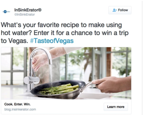 Twitter ad example InSinkErator