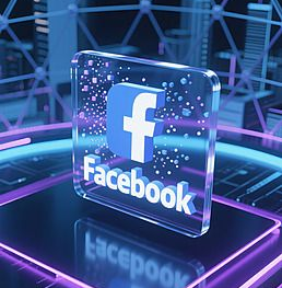 Facebook Ads Facebook logo in a cyber cell
