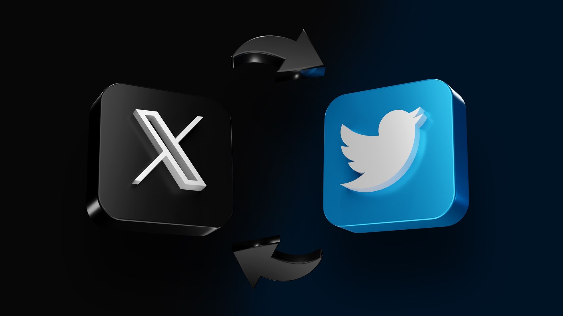 Swapping Logos X and Twitter logos