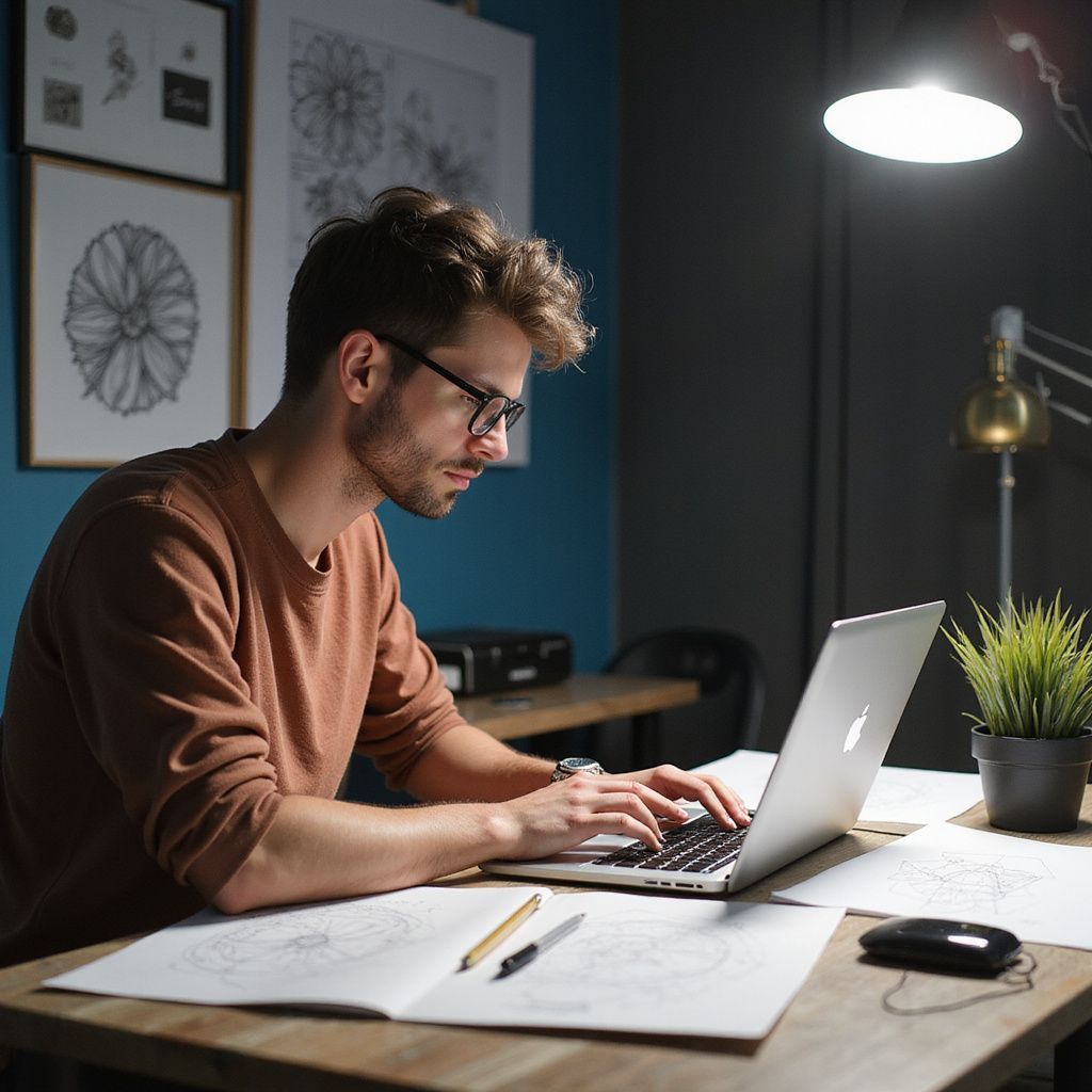 man on laptop typing