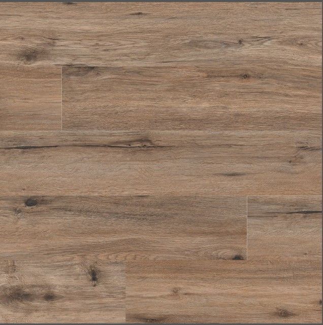 A close up of a wooden floor with a gray border.