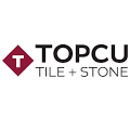 The logo for topcu tile and stone is a tile and stone company.