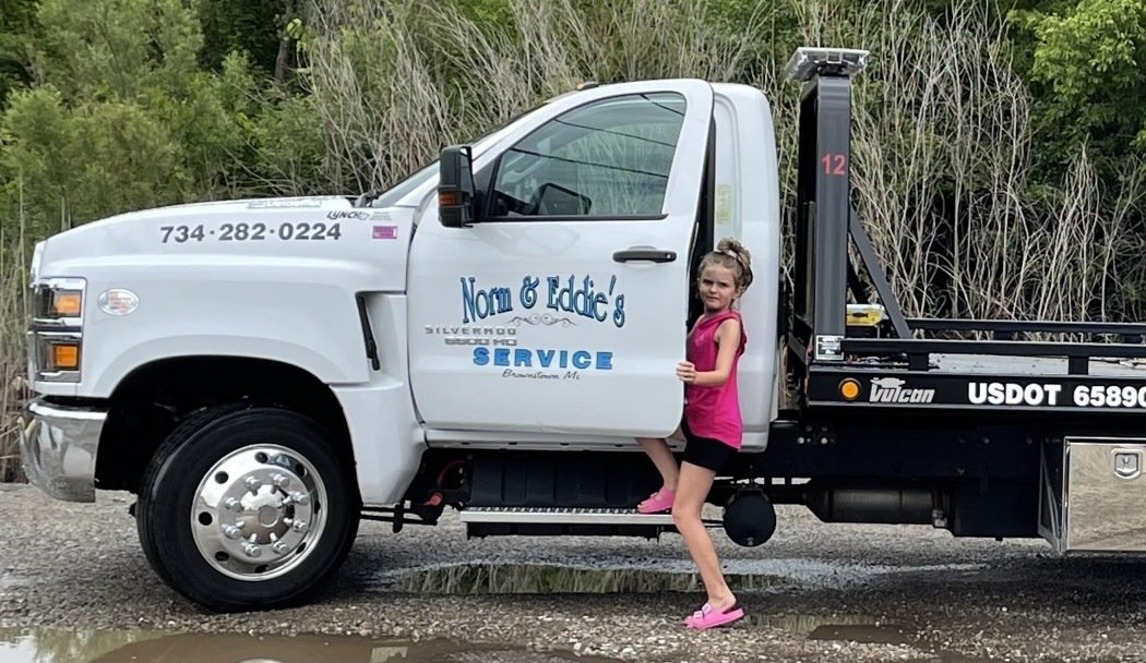 Kid and Truck — Brownstown, MI — Norm And Eddie's Friendly Service