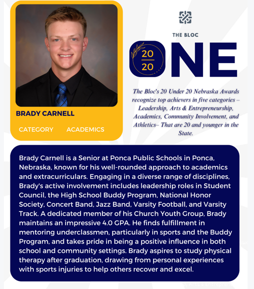 Brady carnell is a senior at ponce public schools in ponce