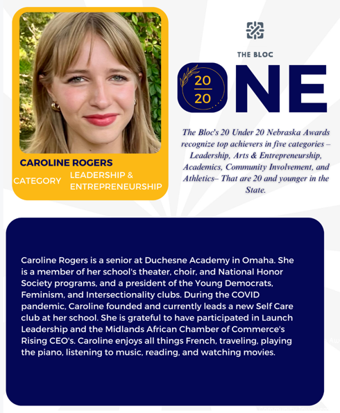 Caroline rogers is a member of her school 's theater department and national honor society