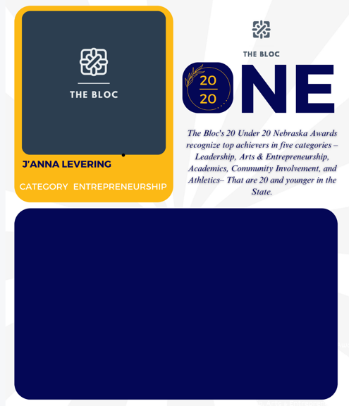 A blue and yellow sign that says one on it