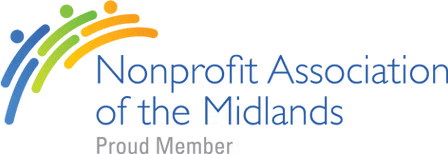 The logo for the nonprofit association of the midlands is a proud member.