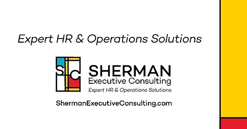 A business card for sherman executive consulting