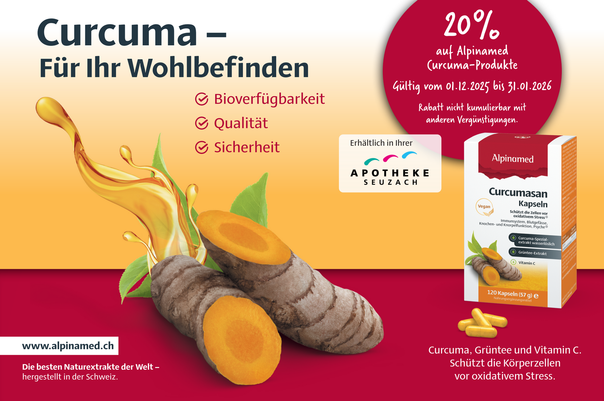 Gelbes Kurkuma-Pulver