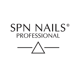 Logo professionale SPN NAILS con simbolo triangolare.