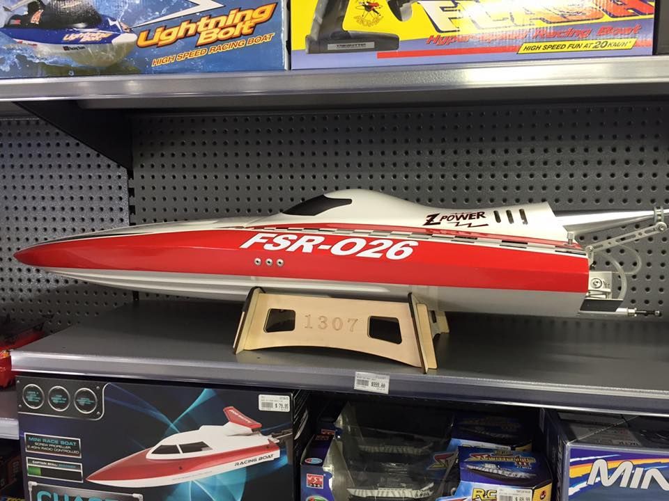 Red And White Remote Control Boat — Midtown Hobbies In Lismore, NSW