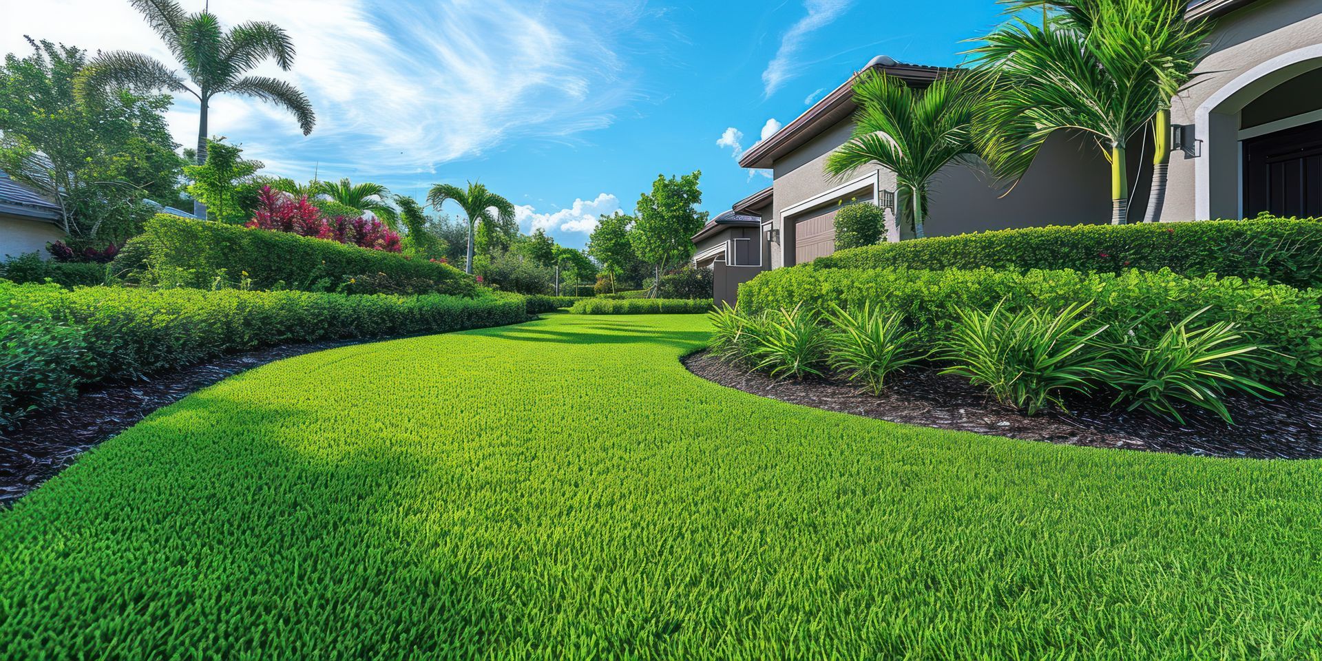 Top-rated residential lawn care and landscaping services in Bradenton, Sarasota, Apollo Beach, Ruskin, North Port, St. Pete, Riverview, Port Charlotte, Lakewood Ranch, and Myakka City.