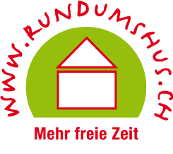 Ein grünes Logo mit einem Haus in der Mitte und den Worten mehr freie zeit