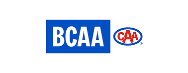 The BCAA logo in blue and white text next to the red and blue CAA logo.