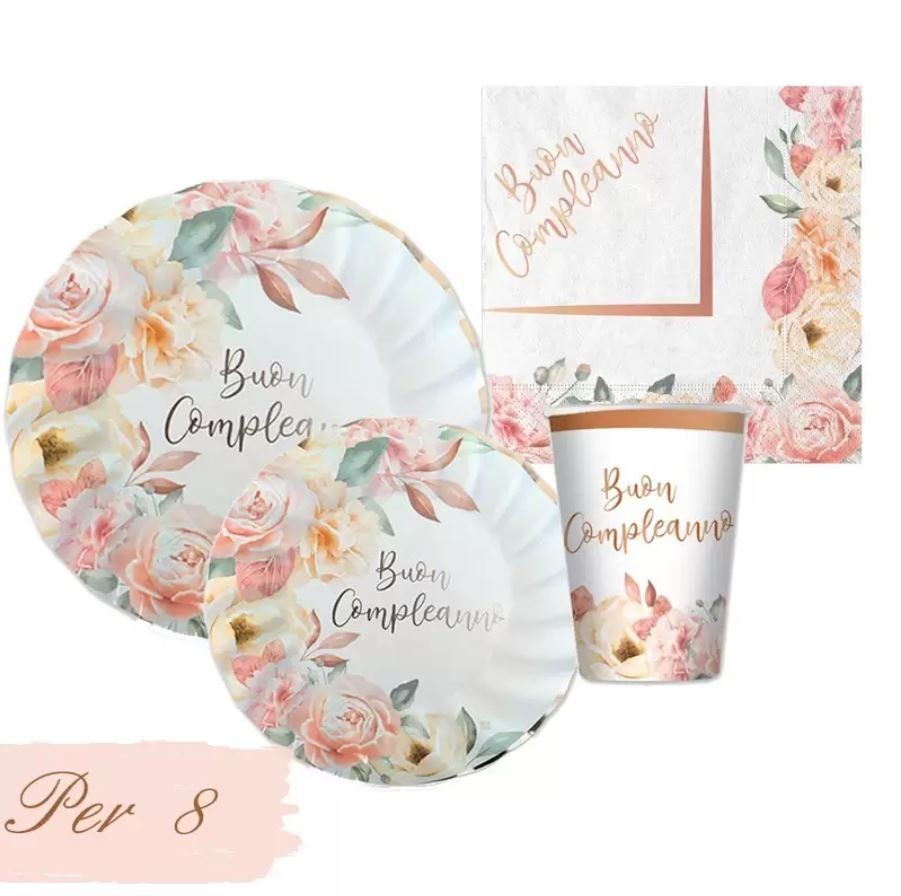 piatti e bicchieri in carta colorata