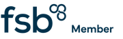 Fsb Member logo. Dark blue text and circular graphic on white background.