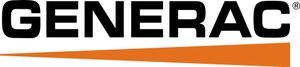 Generac logo with black text and an orange stripe.