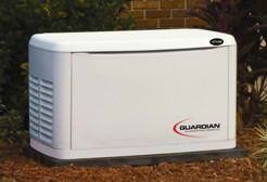 White Guardian home generator outside.
