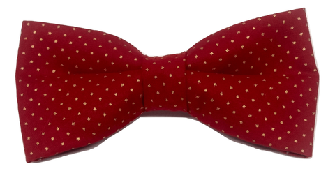 Red polka dot dog bow tie