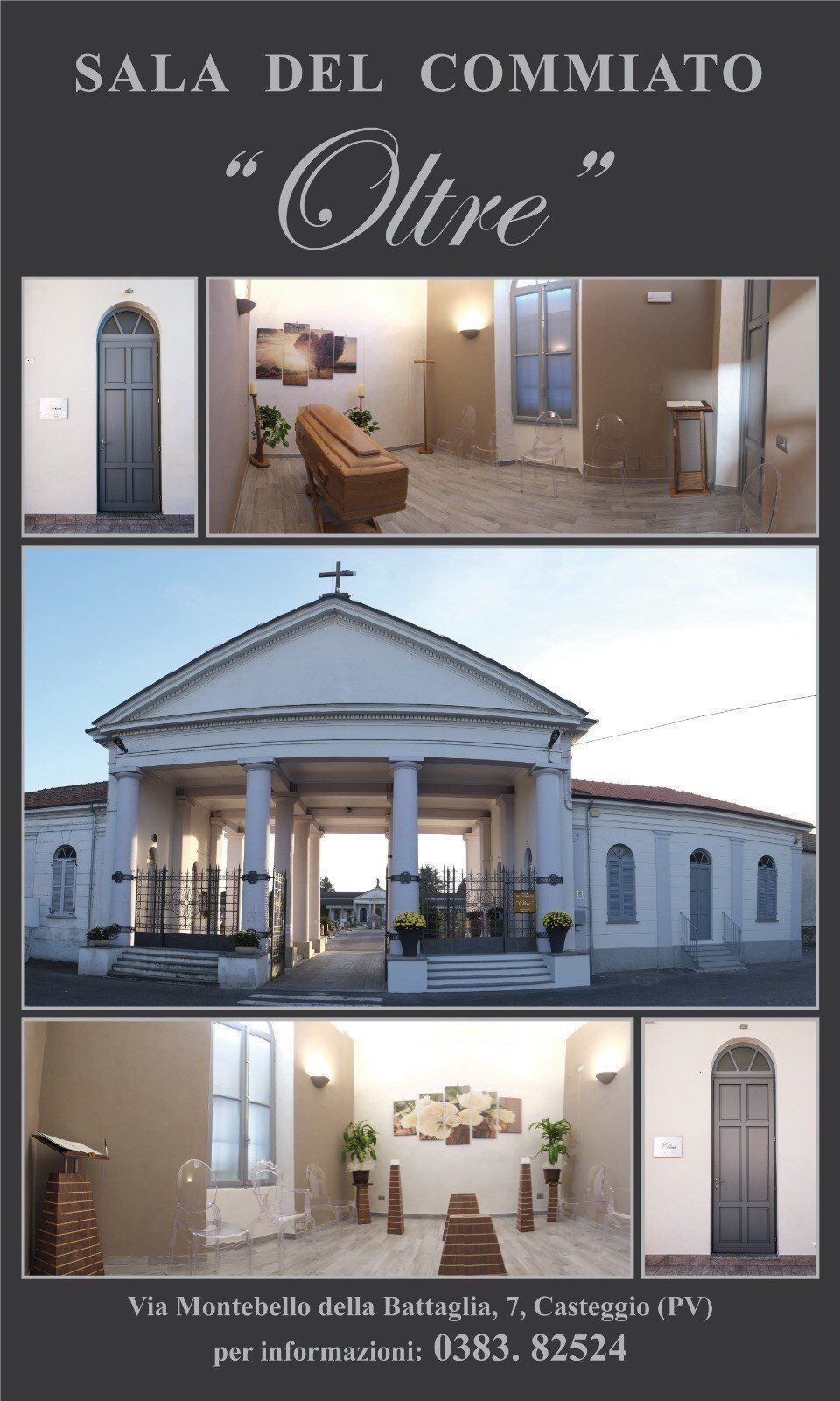 Volantino di una ditta di servizi cimiteriali