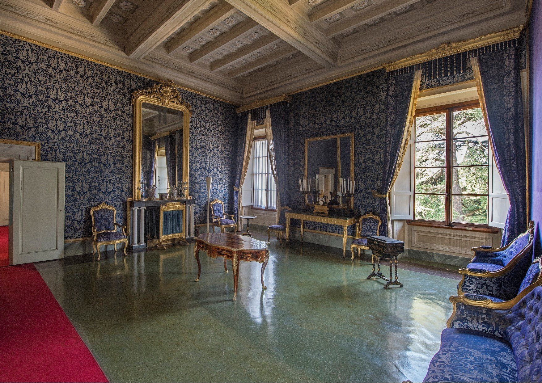 Salotto Blu della Villa della Petraia - Guida turistica di Villa della Petraia Stella Fabiano