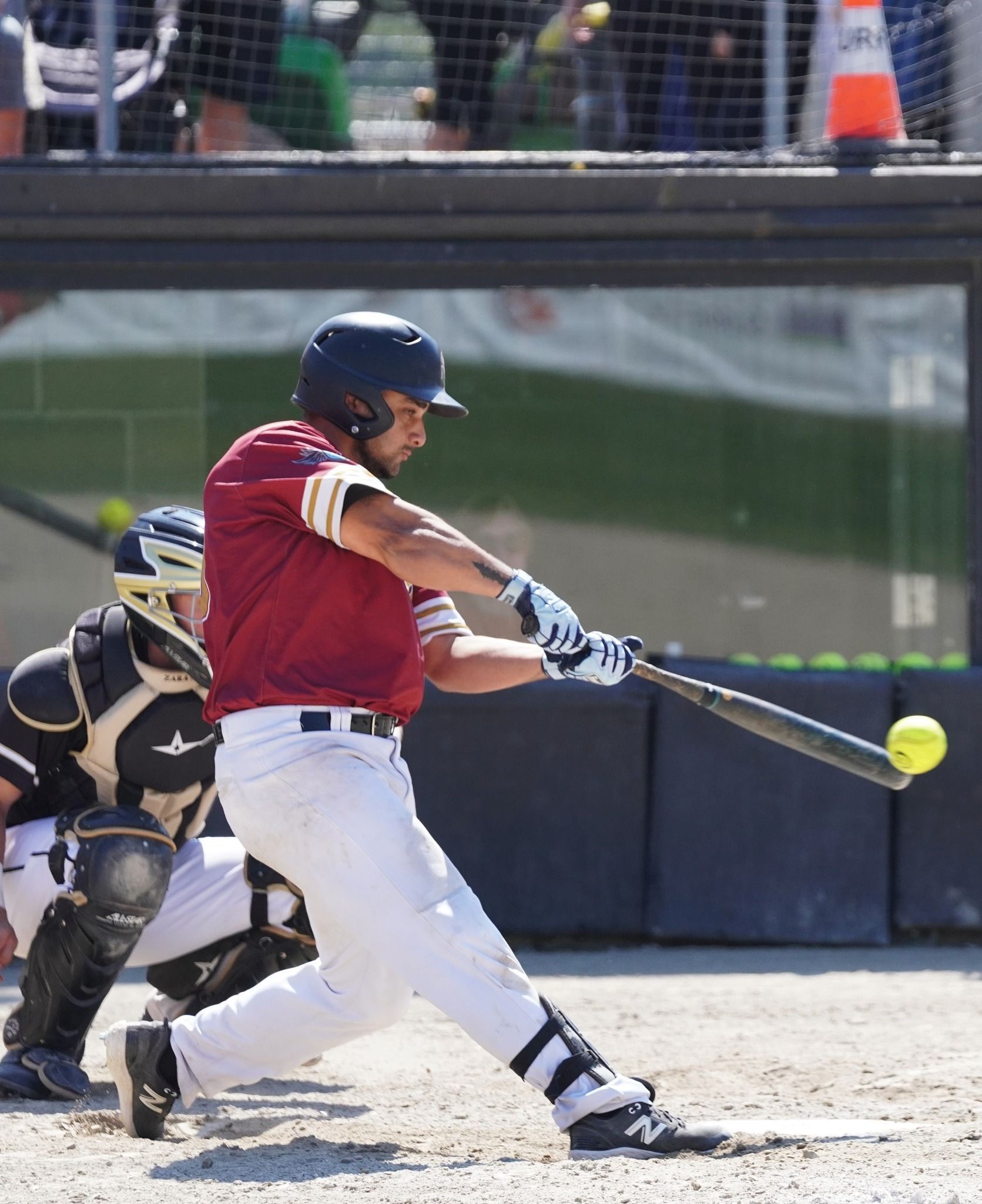 ISC MVP Alan Peker Hill United Chiefs hitting a home run