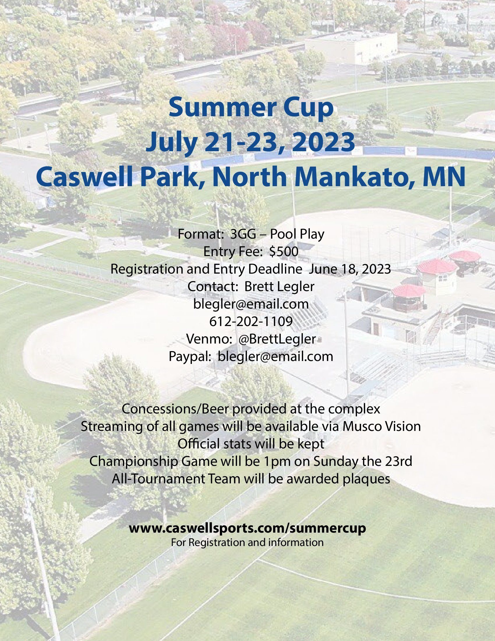 Summer Cup at Caswell Park in North Mankato July 2123, 2023