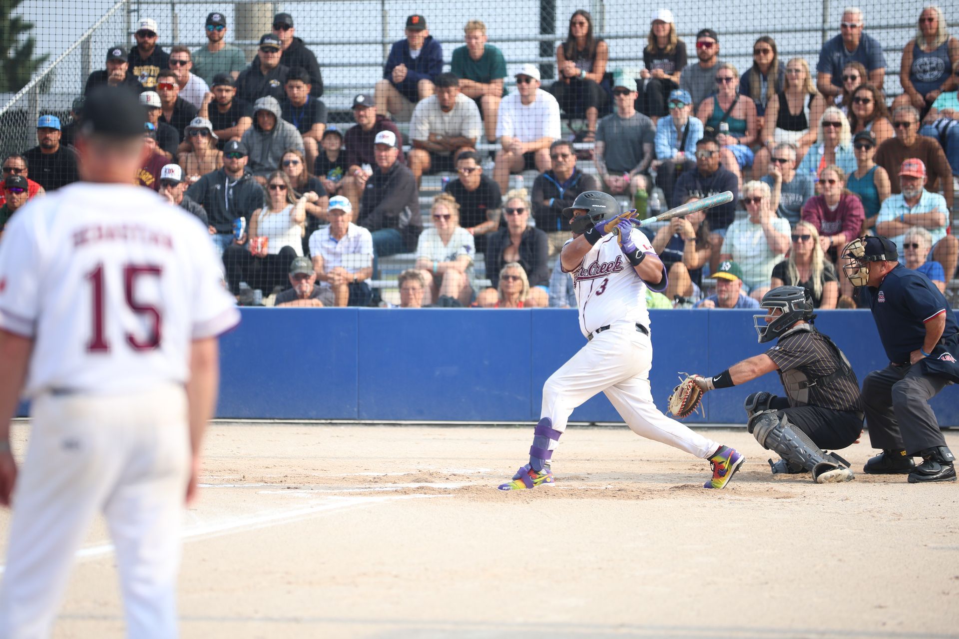 Luiger Pinto batting for Bear Creek Express