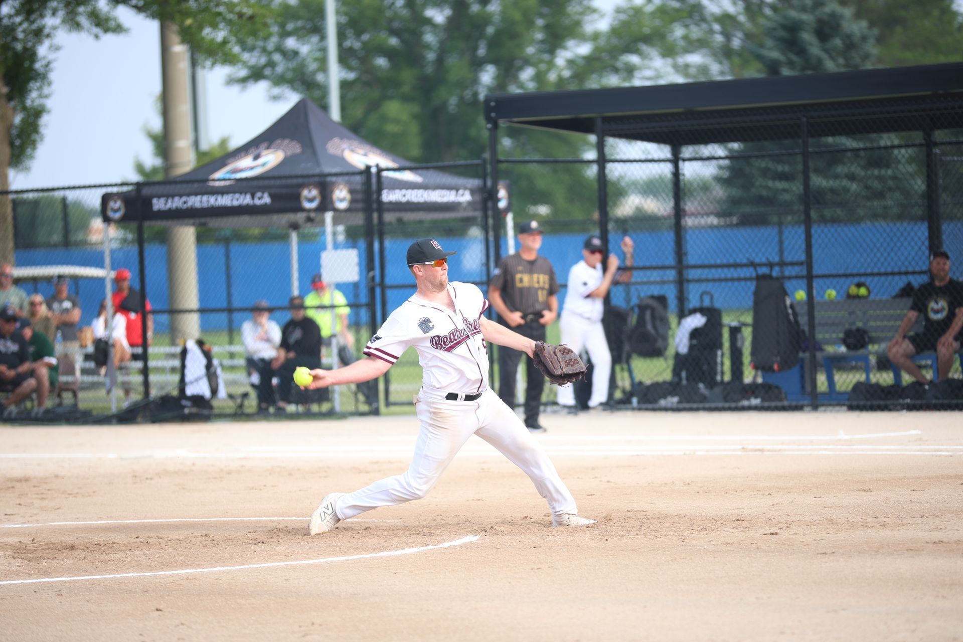 2025 ISC MVP Ty Sebastian pitching for Bear Creek Express