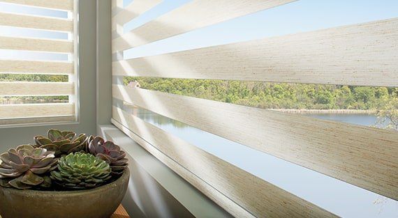Hunter Douglas Designer Banded Shades, Roller Shades near Chicago, Illinois (IL) and Milwaukee, Wisconsin (WI)