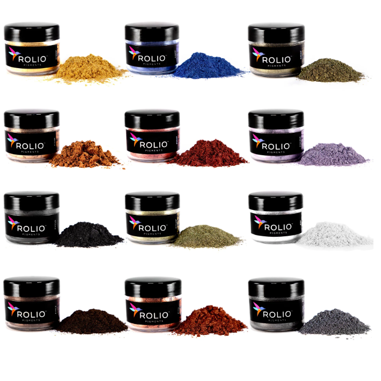 10g jars of Mica Powder Earth Color 12 color set sold in Alaska