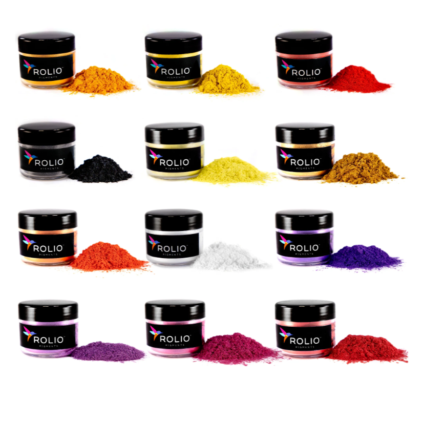 mica powder in jars tropical sunset color set of 12
