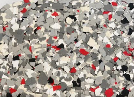 Epoxy Flake Neutrals with Red Accent 1/4