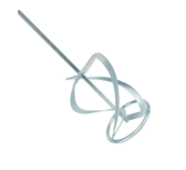 Silver spiral mixing paddle to mix epoxy solutions