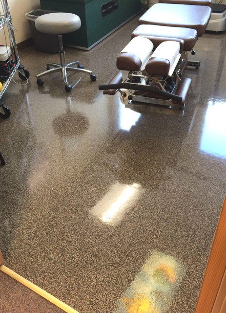 Epoxy Floor on Wood, Medical Facility in Anchorage AK