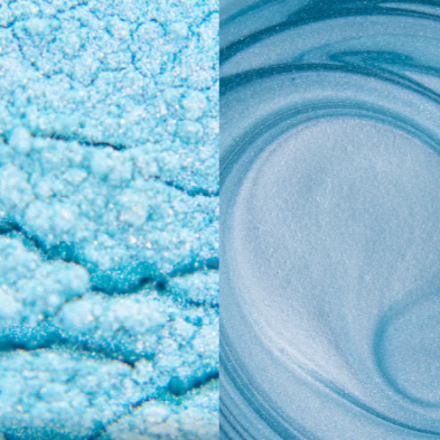 Electric Blue Mica Powder available from Wasilla, Alaska in 1 lb and 50g sizes