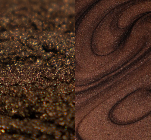 Mudpie Brown Mica Powder available from Wasilla, Alaska in 1 lb and 50g sizes