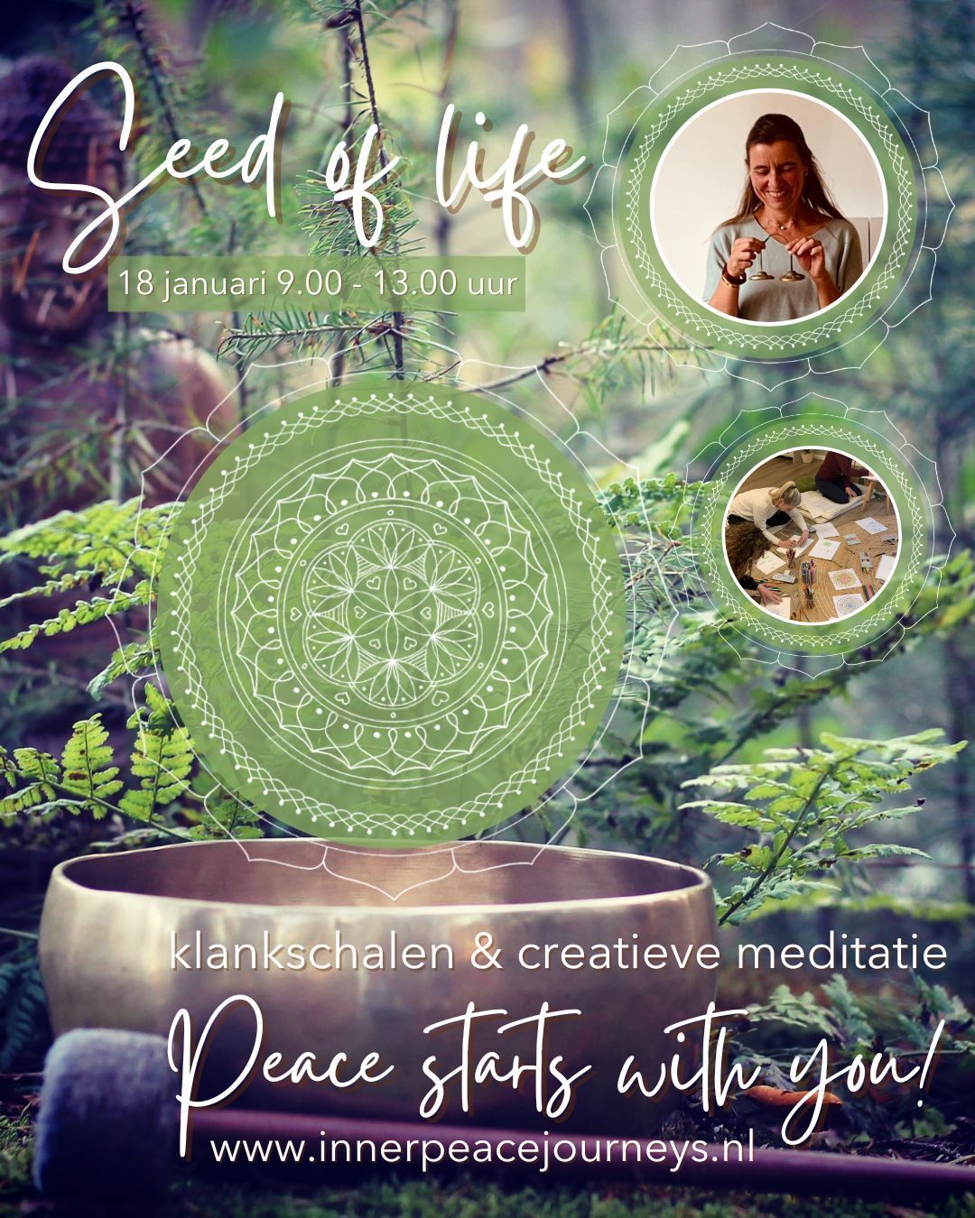 Peace starts within, soundhealing with Himalayan Singing Bowls